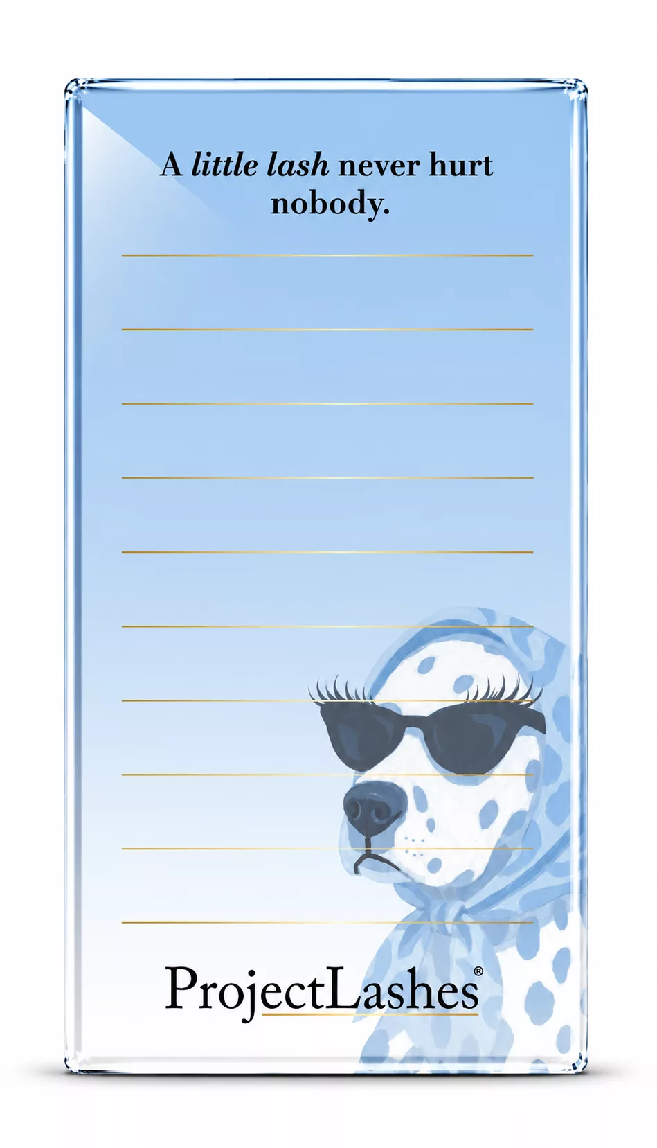Lash holder podstawka do rzęs stacja rzęsowa 7×14 cm Blue Dalmatian