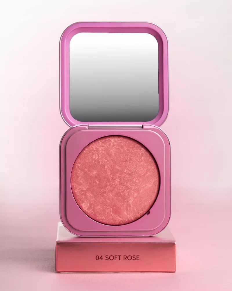Róż do policzków wypiekany różowy Zola Velvet Blush Glow 04 Soft Rose