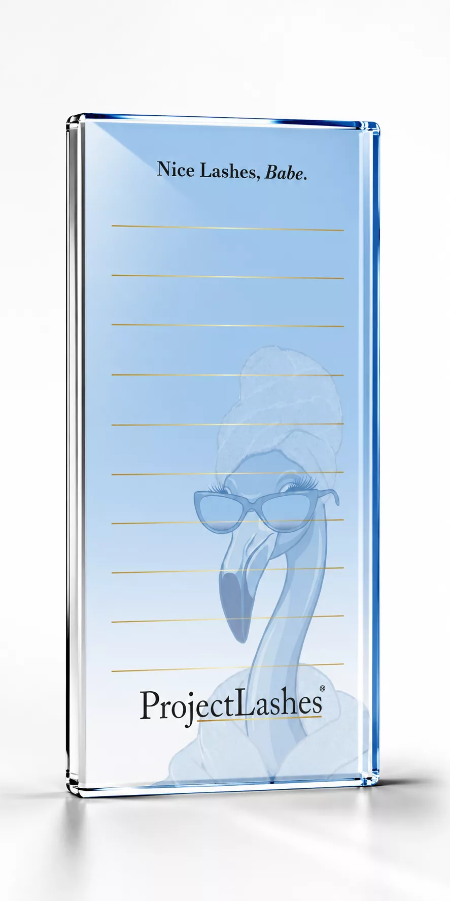 Lash holder podstawka do rzęs stacja rzęsowa 7×14 cm Blue Flamingo