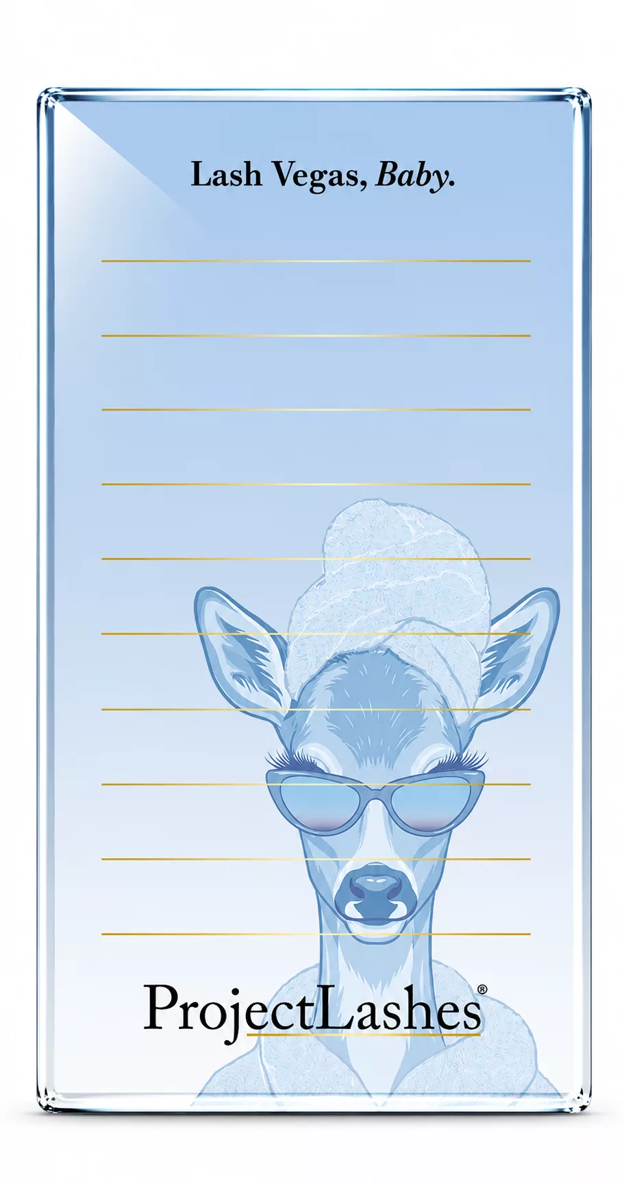 Lash holder podstawka do rzęs stacja rzęsowa 7×14 cm Blue Bambi Deer