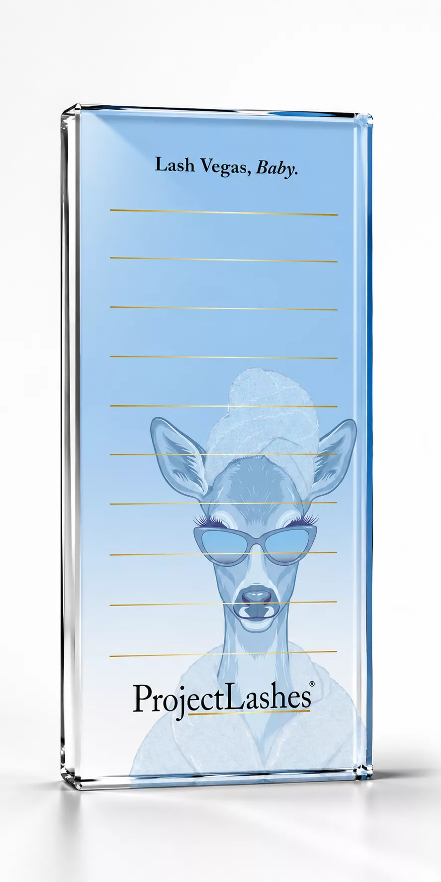 Lash holder podstawka do rzęs stacja rzęsowa 7×14 cm Blue Bambi Deer