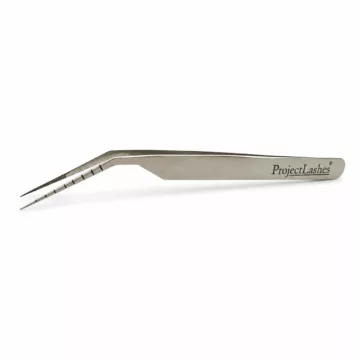 Pęseta do separacji rzęs zakrzywiona ProjectLashes 12,5 cm PRO-2 + grip