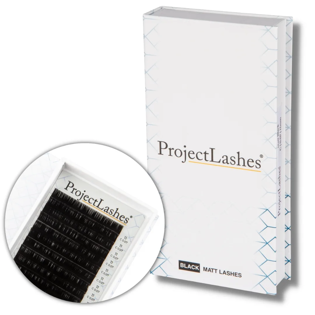 Rzęsy Project Lashes C 0,085 5-13mm czarne MIX MATT