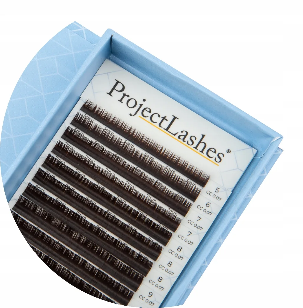 Rzęsy Project Lashes 0,085 MIX Ciemny Brąz Espresso brązowe