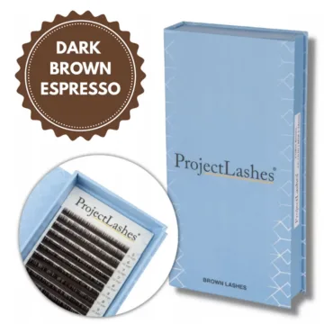 Rzęsy Project Lashes 0,085 MIX Ciemny Brąz Espresso brązowe